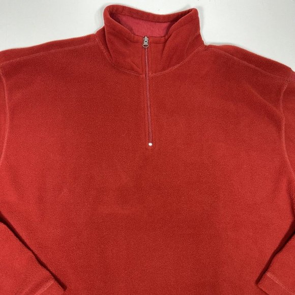 Vintage 90s Oxide Sportswear Men Red Fleece 1/4 Zip Sweatshirt Size XL Mock Neck - Picture 2 of 8